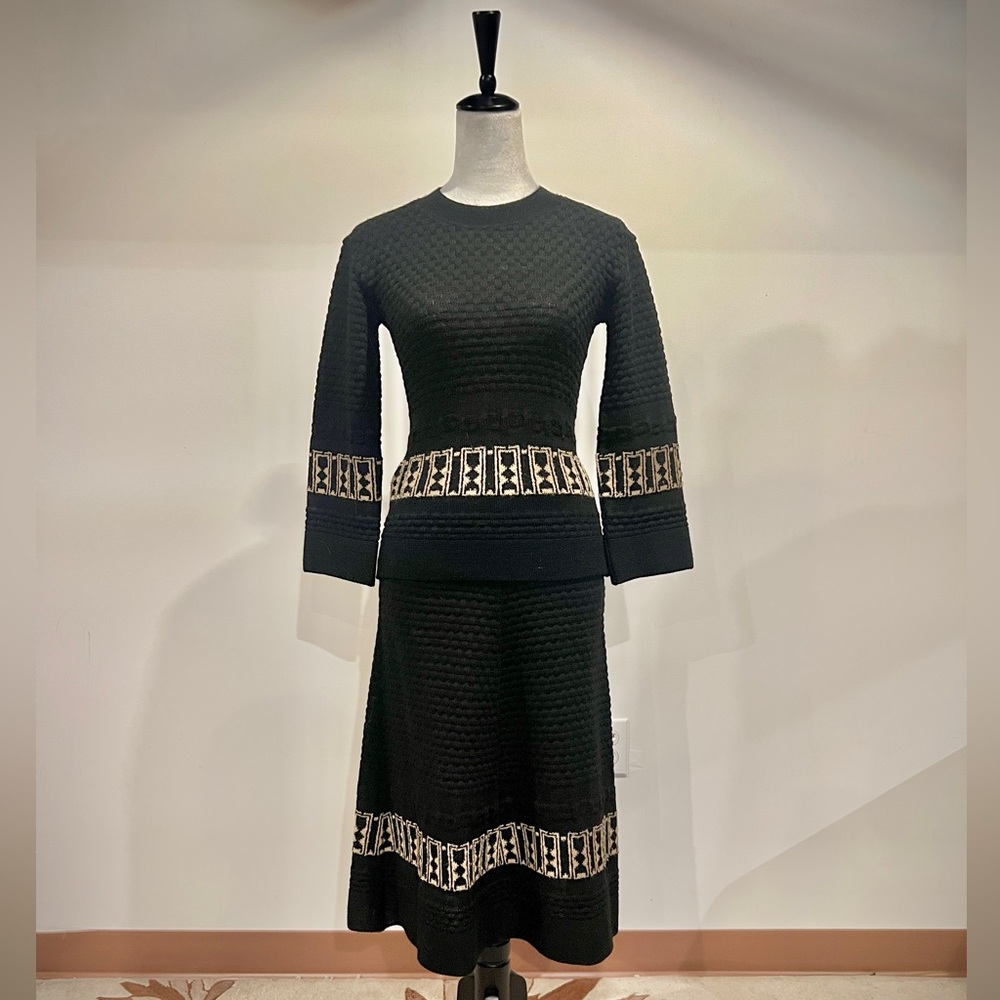 Franck Olivier 1970’s Vintage Sweater Skirt Set